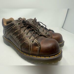 Doc Dr. Martens Keith Brown Leather Oxford Chunky Shoe Y2K Lug Sole M 11; W 12